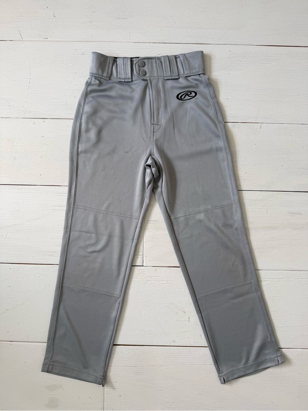 Rawlings Youth Medium Baseball Pants Semi-Relaxed Fit Gray Kids
